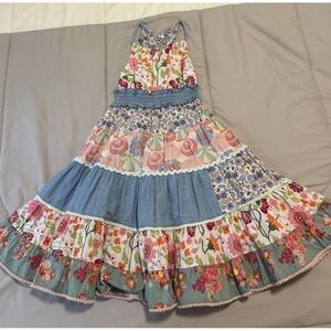 Matilda Jane Happy & Free Ocean Breeze Maxi Boho Dress Toddler Girls Size 2